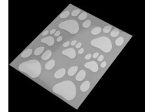 Stickerbogen reflektierende Aufbügler - Pfote